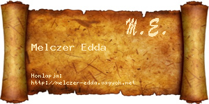 Melczer Edda névjegykártya